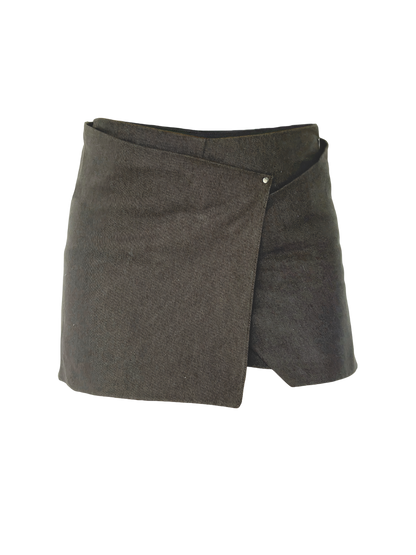 Dark gray skirt on a white background