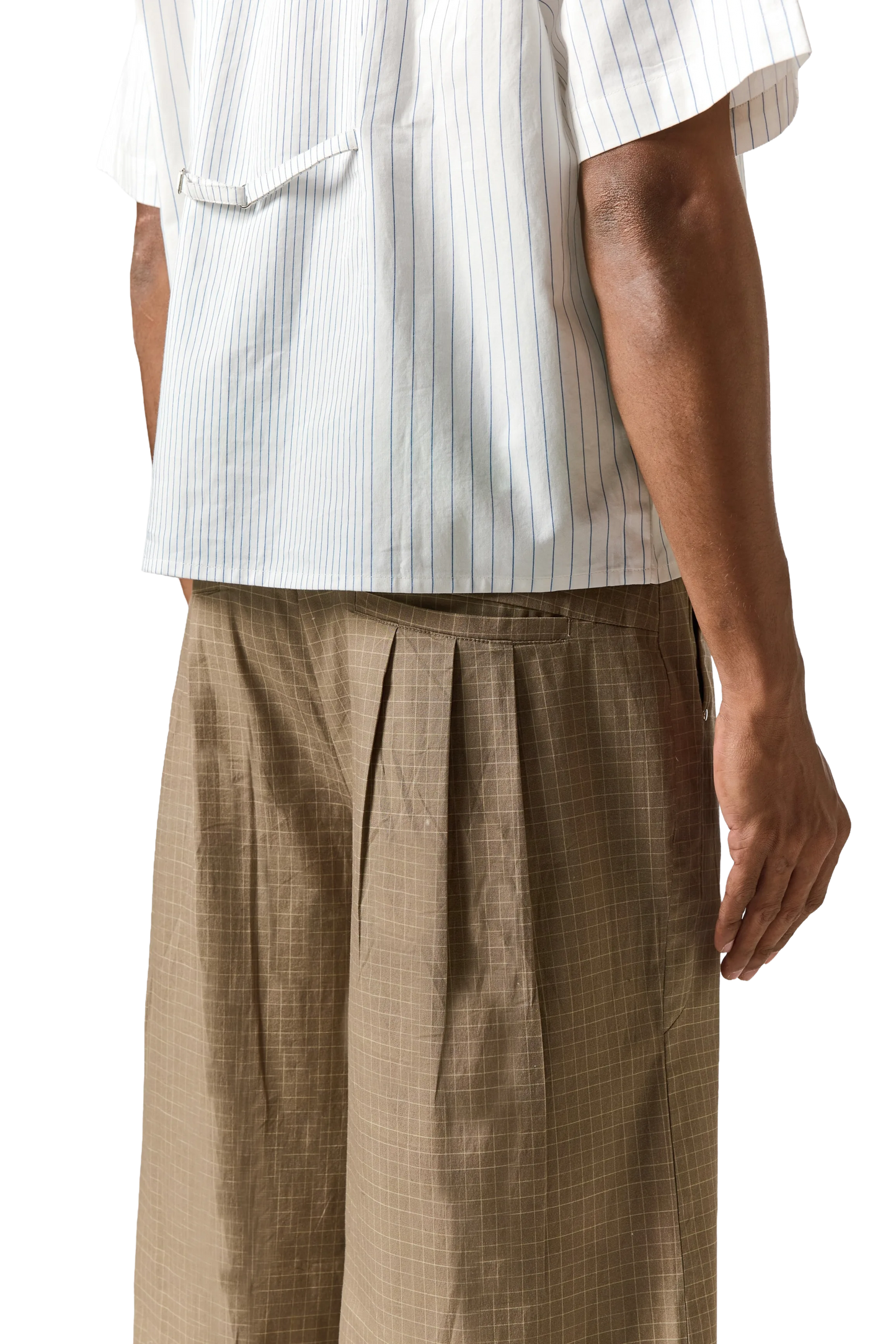 Grid Wide Leg Trousers
