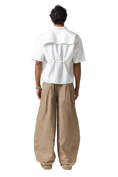 Grid Wide Leg Trousers